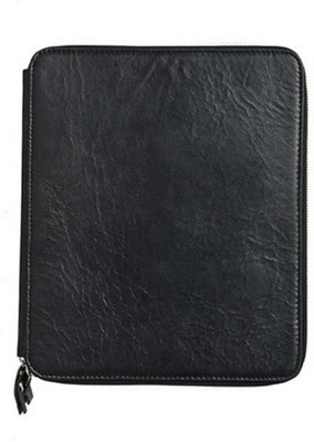 Volere Men & Women Formal Black Genuine Leather Document Holder(3 Card Slots)