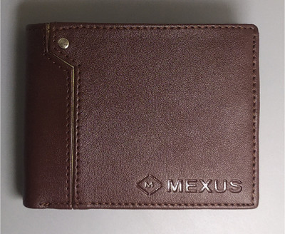 MEXUS Men Casual Brown Artificial Leather Wallet(3 Card Slots)