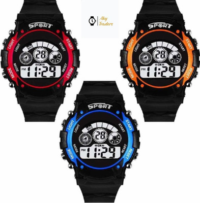 AKY TRADERS AKY 7 LIGHT SET OF 3 Digital Watch  - For Boys