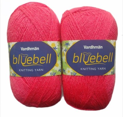 RCB Vardhman Bluebell 600 GM (1 Ball, 100 GM Each) Wool Ball Hand Knitting Wool/Art Craft Soft Fingering Crochet Hook Yarn, Needle Acrylic Knitting Yarn Thread Dyed Shade No-62