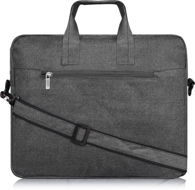 WELTWORLD Grey Color Linen 10L Office Laptop Bag For Men & Women BG30 Waterproof Messenger Bag(Grey, 10 L)