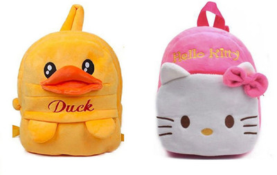 7Eleven Enterprise BM-combo of 2 yellow duck, pink hello kitty_777 12 L Backpack(Multicolor)