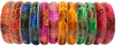 NMII Glass Bangle Set(Pack of 12)