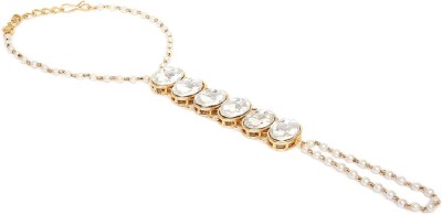 Oomph Metal Pearl Gold-plated Ring Bracelet