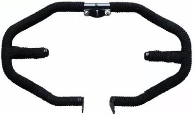 WHEETOYKART Heavy Duty Metal Leg Guard Front Bike Safety Crash Bar with Wrapped Black Rope Compatible for Royal Enfield Bullet 350cc and 500cc Bike Crash Guard(Royal Enfield)