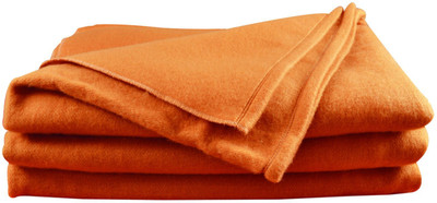 Supreme Home Collective Solid Single AC Blanket for  Mild Winter(Polyester, Orange)