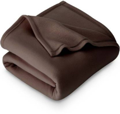 Supreme Home Collective Solid Single AC Blanket for  Mild Winter(Polyester, Brown)