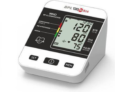 BPL Fully Automatic Blood Pressure Monitor BPL 120/80 B16 Bp Monitor(White, Black)