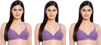 GLAVON SP-07-32-JMN-3 PCS-270 Women Push-up Lightly Padded Bra(Purple)