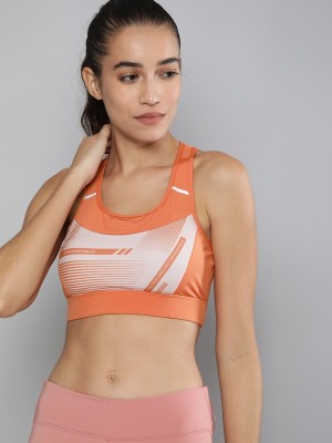 HRX by Hrithik Roshan Women Sports Lightly Padded Bra(Orange)