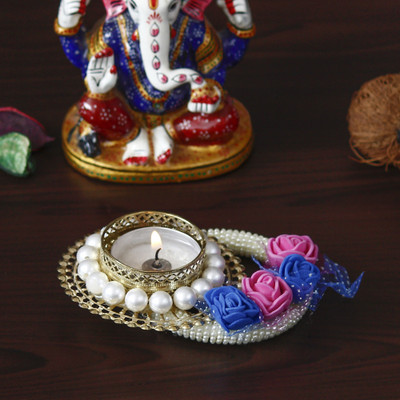 eCraftIndia Iron Tealight Holder(Multicolor, Pack of 1)