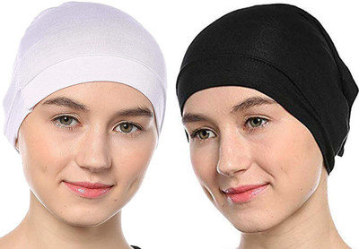 MONATI Solid Skull Cap Cap(Pack of 2)