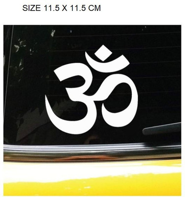 RUDRANSH Sticker & Decal for Car & Bike(White)
