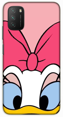 iprinto Back Cover for Poco M3 donald duck Back Cover(White, Dual Protection, Silicon, Pack of: 1)