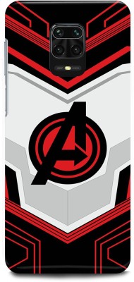 JUGGA Back Cover for Xiaomi Redmi Note 9 Pro, AVENGERS, A, NAME, LOGO, SIGN(Red, Hard Case, Pack of: 1)