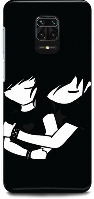 JUGGA Back Cover for Xiaomi Poco M2 Pro, COUPLE, LOVE, HUGG, BLACK, SHADE(Black, Hard Case, Pack of: 1)
