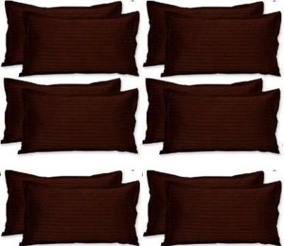 Sahor Decor Cotton Pillows Cover(Pack of 12, 18 cm*28 cm, Brown)