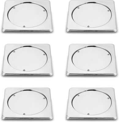 RUHE Floor Stainless Steel Push Down Strainer(13 cm Set of 6)