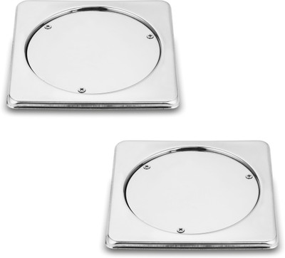 RUHE Floor Stainless Steel Push Down Strainer(13 cm Set of 2)