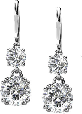 YELLOW CHIMES Drop Down Crystal Metal Drops & Danglers