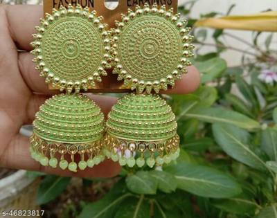 Light green discount colour earrings