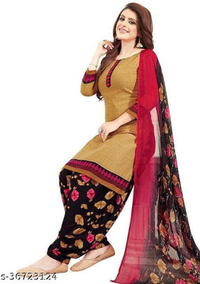 DUTT TEXTILE Crepe Printed Salwar Suit Material