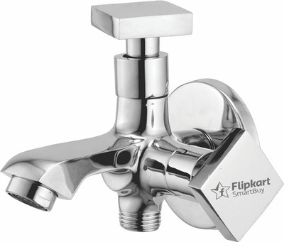 Flipkart SmartBuy FKSB-MY2IN1BC Melody 2in1 Bib Cock Water Tap Two Way Bib Cock With Wall Flange 2 way bib cock Bib Tap Faucet(Wall Mount Installation Type)