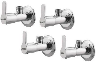 AMJ Premium quality stainless steel FLORA Angle Cock Chrome Plated - SET OF 4 Angle Cock Faucet(Wall Mount Installation Type)