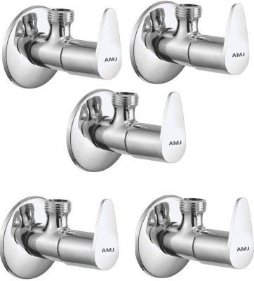 AMJ Premium quality stainless steel JAZZ Angle Cock Chrome Plated - SET OF 5 Angle Cock Faucet(Wall Mount Installation Type)