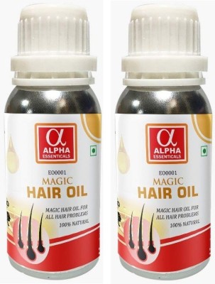 Alpha Chemika Essenticals Ayurveda Magic Hair Oil, Pack of 2, 100ml Each, Organic Remedy for Dandruff, Hairfall Hair Oil(200 ml)