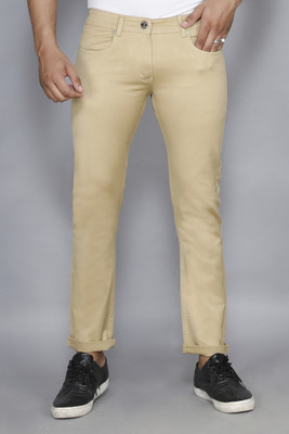 white apple jns Slim Men Gold Jeans