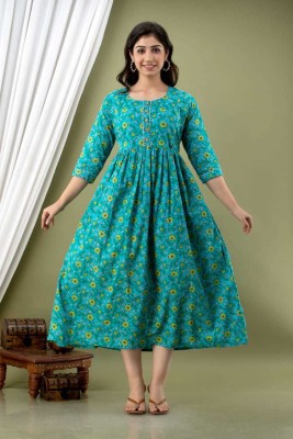 Ainam Anarkali Gown(Light Green)