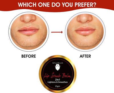 UrbanMooch Lip Scrub Balm Lightening and Brightening Dark Lips for Men for Dry Lips / Smoker / Chapped Lips Beetroot(Pack of: 1, 15 g)