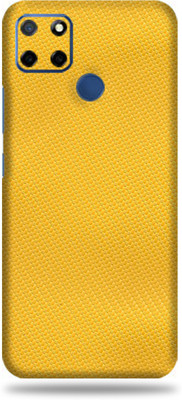 BugguSkin Realme C12, realme c12 Mobile Skin(Ultra Super Yellow Carbon Fiber Skin With High Matte Finish., Mobile Skin (Back+Side+Camera))