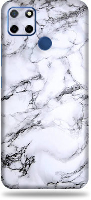 LAMHA Realme C12 Mobile Skin(Ultra Super White Marble High Matte Finish.,.)