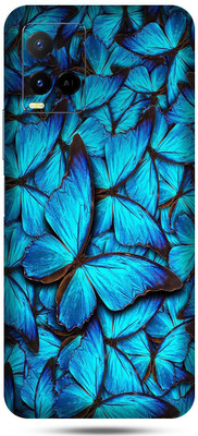 Satisfactory Vivo Y21 Mobile Skin(Blue Butterfly Skin With Matte Finish)