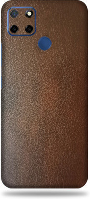 BUGGU Realme C12 Mobile Skin(Ultra Super Brown Leather Skin With High Matte Finish., Mobile Skin (Back+Side+Camera))
