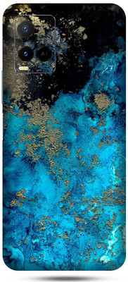 Mclaxa Aqua Blue Mobile Skin Fo Vivo Y21, Aqua Blue, Vivo Y21 Mobile Skin(Aqua Blue Multicolour)