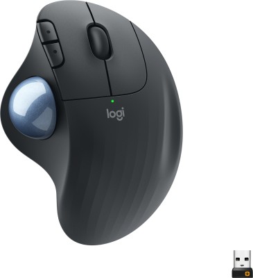 Logitech Ergo M575 with Trackball - Easy Thumb Control, Ergonomic Wireless Optical Mouse(2.4GHz Wireless, Bluetooth, Graphite)