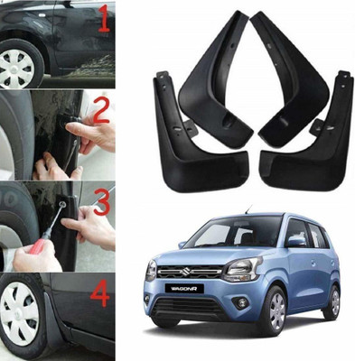 Carcool Rear Mud Guard, Front Mud Guard For Maruti WagonR 2019(Black)