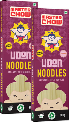MasterChow Udon Noodles Pack (Pack of 2) | No Artificial Color | Made in Small Batches | Fresh From the Kitchen | Get Restaurant Style Taste in Just 10 Minutes | Serves 4-5 Meals Instant Noodles Vegetarian(2 x 300 g)