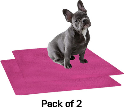Trance Home Linen Waterproof Pet Training Puppy Pads |Reusable | Washable Dry Sheet - Small- Pack of 2 Dog Pet Mat