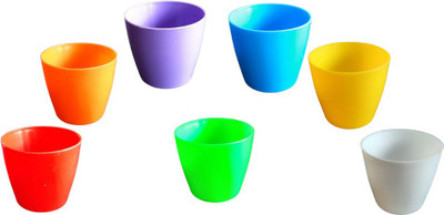Naturally Green 3 inch Round Pot RP 2 pack of 10 Plant Container Set(Pack of 10, Plastic)