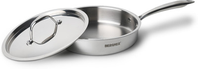 24% OFF on BERGNER Argent Tri-ply 3.1 Litre Silver Saute Pan 26 cm diameter with Lid 3.1 L capacity(Stainless Steel, Induction Bottom) 24% OFF on BERGNER Argent Tri-ply 3.1 Litre Silver Saute Pan 26 cm diameter with Lid 3.1 L capacity(Stainless Steel, Induction Bottom)