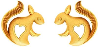PC Chandra Jewellers Rabbit Yellow Gold 22kt Stud Earring