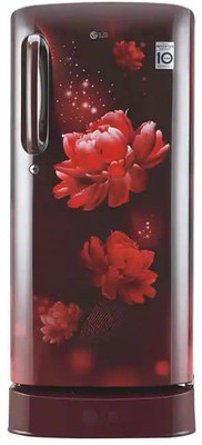 LG 190 L Direct Cool Single Door 3 Star Refrigerator (Scarlet Charm, GL-D201ASCX)