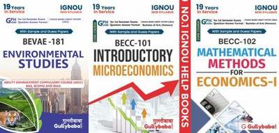 BEVAE-181 Environmentals Studies BECC-101 Introductory Microeconomics BECC-102 Mathematicals Methods For Economics-I(Paperback, GPH Panel of Experts)