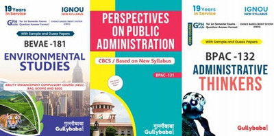 IGNOU BEVAE-181 Environmentals Studies BPAC-131 Perspectives On Public Administration BPAC-132 Administrarive Thinkers(Paperback, GPH Panel of Experts)