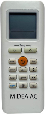 Haimac AC Remote No.205A Compatible with Remote Control MIDEA AC Remote Controller(White)
