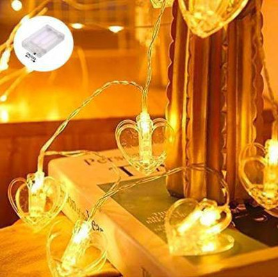 wonder digital 16 LEDs 3.05 m Yellow Steady Heart Rice Lights(Pack of 1)